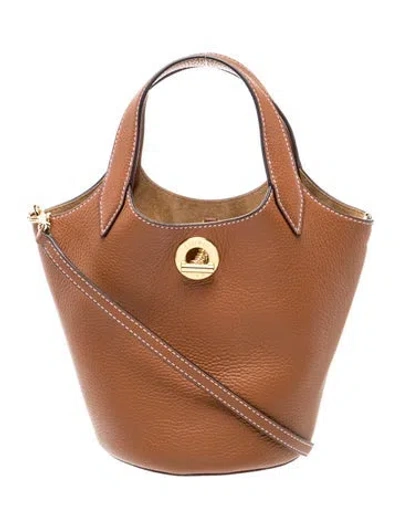 Pre-owned Veronica Beard Leather Bucket Bag In Brown