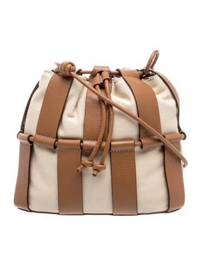 Pre-owned Veronica Beard Leather Bucket Bag In Brown