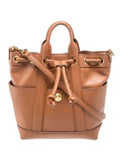 Pre-owned Veronica Beard Leather Bucket Bag In Brown
