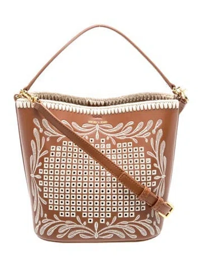 Pre-owned Veronica Beard Leather Bucket Bag In Brown