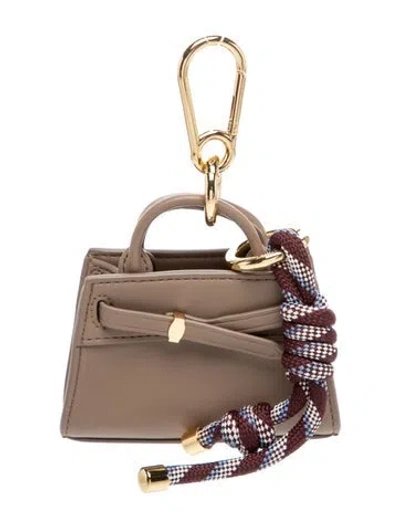 Pre-owned Veronica Beard Leather Bucket Bag In Neutral