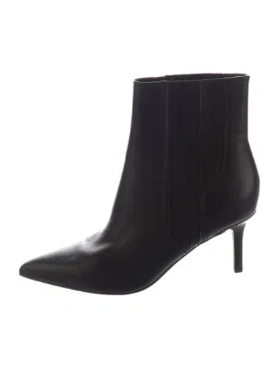 Pre-owned Veronica Beard Leather Chelsea Boots In Black