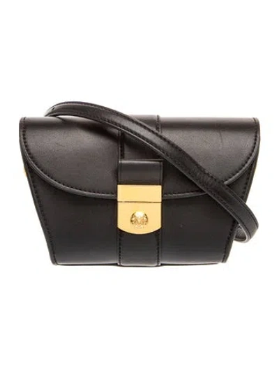 Pre-owned Veronica Beard Leather Crossbody Bag In Black
