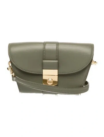 Pre-owned Veronica Beard Leather Crossbody Bag In Green