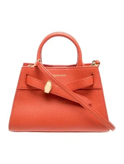 Pre-owned Veronica Beard Leather Crossbody Bag In Orange