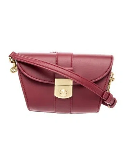 Pre-owned Veronica Beard Leather Crossbody Bag W/ Tags In Burgundy