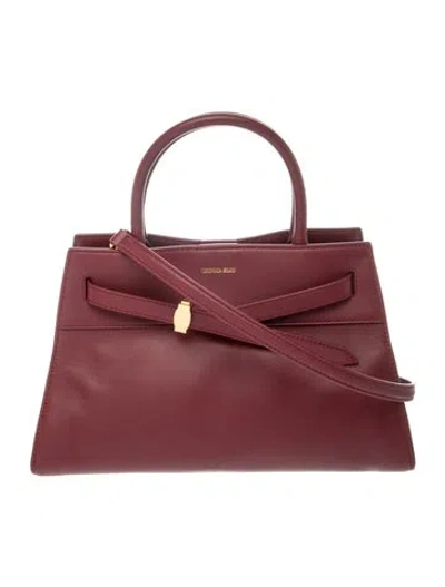 Pre-owned Veronica Beard Leather Dash In Burgundy