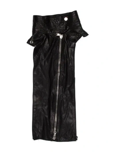 Pre-owned Veronica Beard Leather Dickey In Black