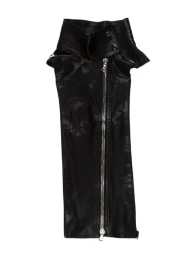 Pre-owned Veronica Beard Leather Dickey In Black