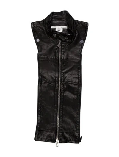 Pre-owned Veronica Beard Leather Dickey In Black