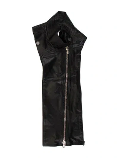 Pre-owned Veronica Beard Leather Dickey In Black