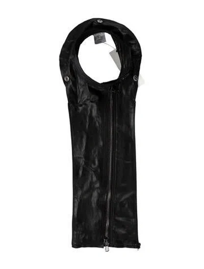 Pre-owned Veronica Beard Leather Dickey In Black