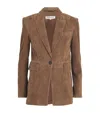 Veronica Beard Duane Suede Dickey Jacket In Brown