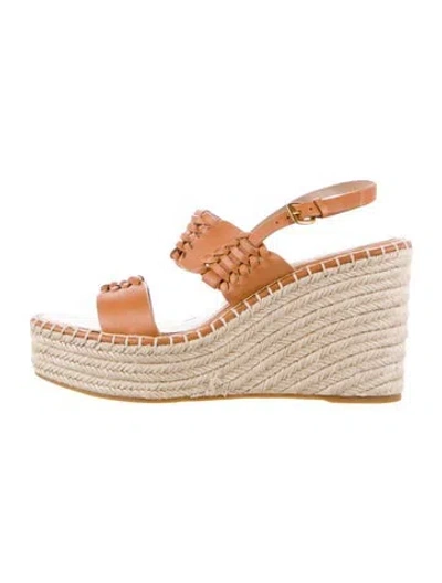 Pre-owned Veronica Beard Leather Espadrilles In Brown