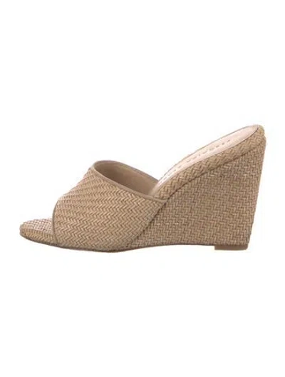 Pre-owned Veronica Beard Leather Espadrilles In Neutral