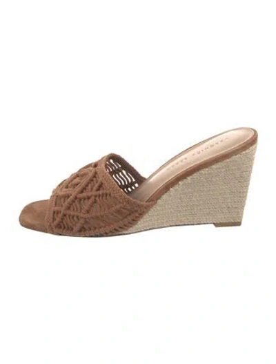 Pre-owned Veronica Beard Leather Espadrilles In Neutral
