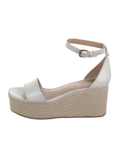 Pre-owned Veronica Beard Leather Espadrilles In White