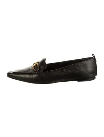 Pre-owned Veronica Beard Leather Loafers In Black