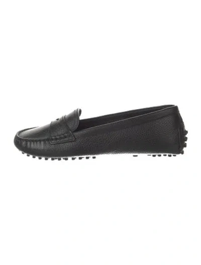Pre-owned Veronica Beard Leather Loafers In Black