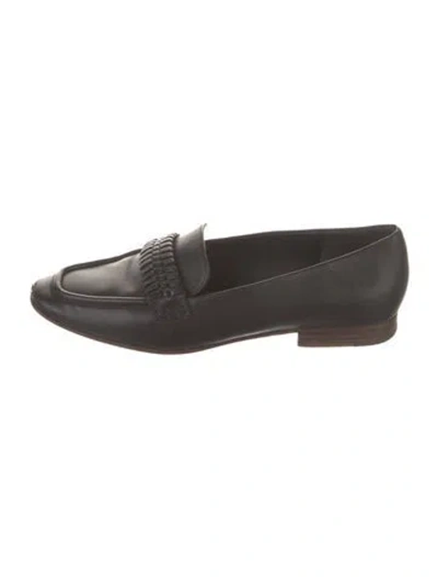 Pre-owned Veronica Beard Leather Loafers In Black