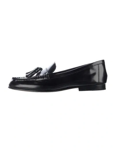 Pre-owned Veronica Beard Leather Loafers In Black