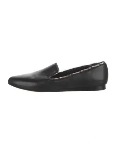Pre-owned Veronica Beard Leather Loafers In Black