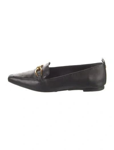 Pre-owned Veronica Beard Leather Loafers In Black