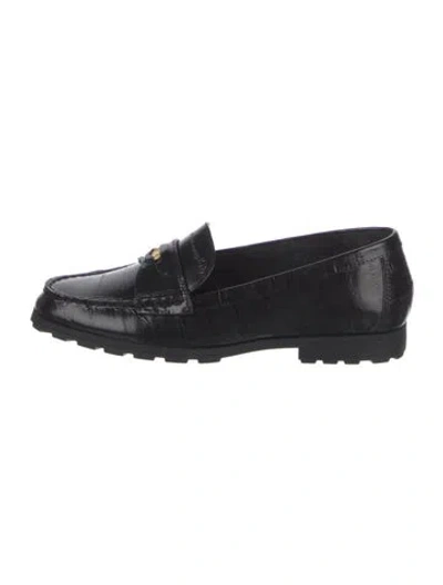 Pre-owned Veronica Beard Leather Loafers In Black