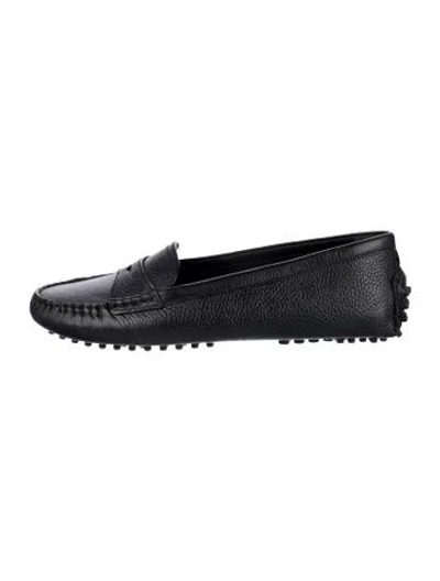Pre-owned Veronica Beard Leather Loafers In Black