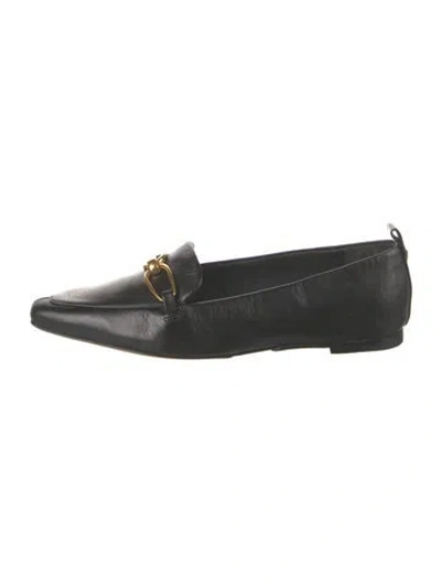 Pre-owned Veronica Beard Leather Loafers In Black