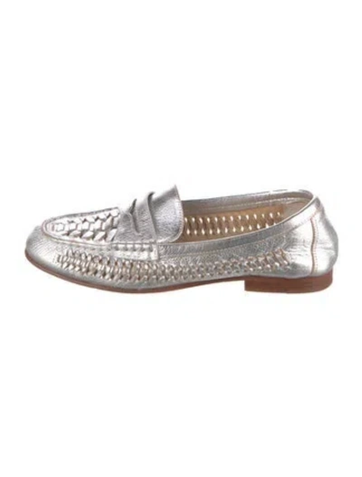 Pre-owned Veronica Beard Leather Loafers In Grey