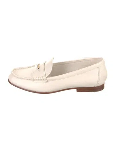 Pre-owned Veronica Beard Leather Loafers In Neutrals