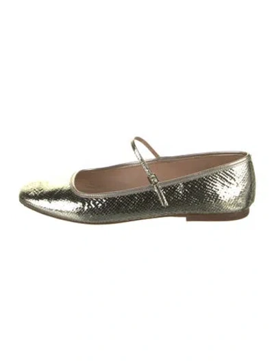 Pre-owned Veronica Beard Leather Mary Jane Flats In Multi