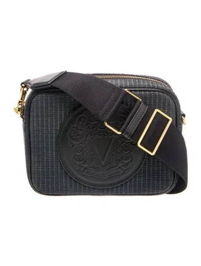 Pre-owned Veronica Beard Leather Messenger Bag In Black