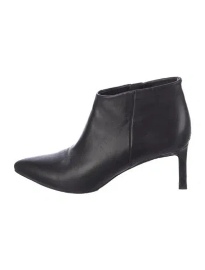 Pre-owned Veronica Beard Leather Mules In Black