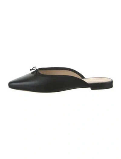 Pre-owned Veronica Beard Leather Mules In Black