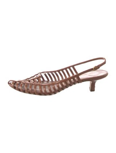 Pre-owned Veronica Beard Leather Pumps In Brown