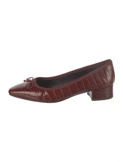 Pre-owned Veronica Beard Leather Pumps In Red
