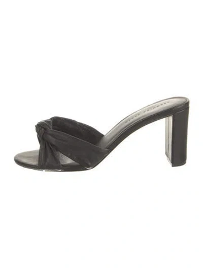 Pre-owned Veronica Beard Leather Sandals In Black