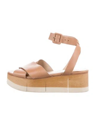 Pre-owned Veronica Beard Leather Sandals In Brown