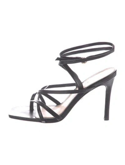 Pre-owned Veronica Beard Leather Sandals In Gray