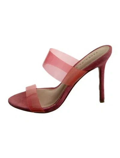 Pre-owned Veronica Beard Leather Sandals In Red
