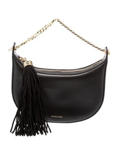 Pre-owned Veronica Beard Leather Shoulder Bag In Black