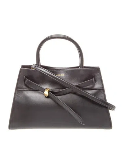 Pre-owned Veronica Beard Leather Shoulder Bag In Black