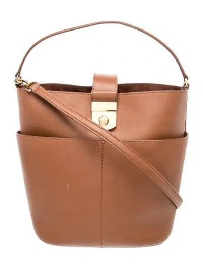 Pre-owned Veronica Beard Leather Shoulder Bag In Brown