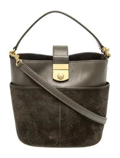 Pre-owned Veronica Beard Leather Shoulder Bag In Green