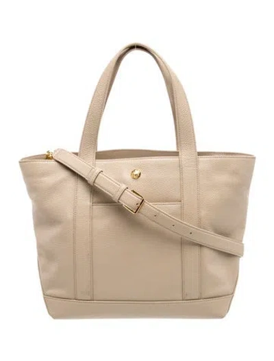 Pre-owned Veronica Beard Leather Shoulder Bag In Neutral