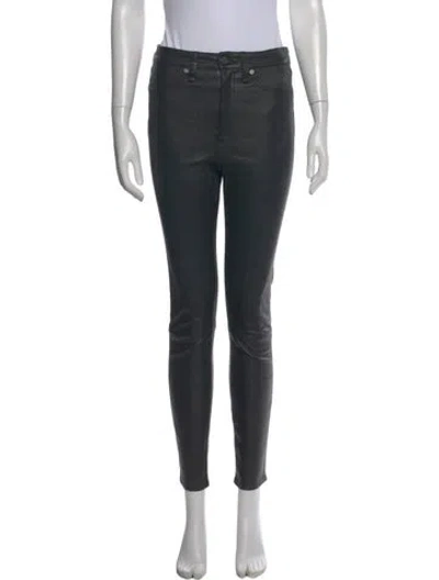 Pre-owned Veronica Beard Leather Skinny Leg Pants In Multi