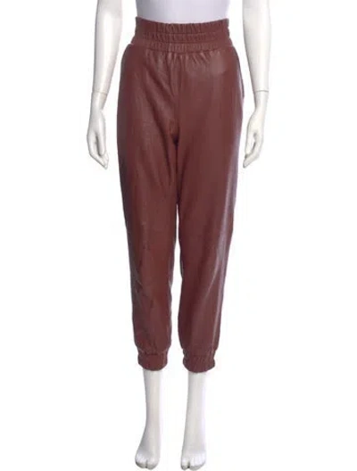 Pre-owned Veronica Beard Leather Skinny Leg Pants In Red