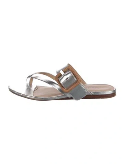 Pre-owned Veronica Beard Leather Slides